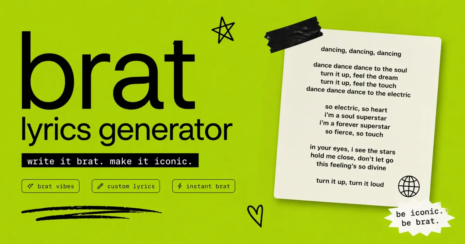 brat lyrics generator